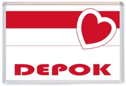 Depok - Love Indonesia/Indonesian Towns & Cities Flag - Jumbo Fridge Magnet Souvenir Gift Present