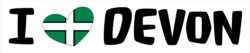 I Love Devon - Car Bumper Laptop Window Decal Sticker