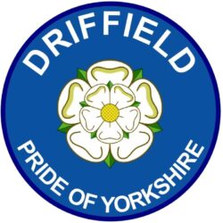 Driffield - Pride of Yorkshire - TWO PACK - Car Bumper Laptop Window Decal County Flag Sticker