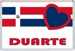 Duarte - Love Dominican Republic Towns & Cities Flag - Jumbo Fridge Magnet Souvenir Gift Present