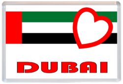 Dubai - Love UAE/United Arab Emirates Towns & Cities Flag - Jumbo Fridge Magnet Souvenir Gift Present