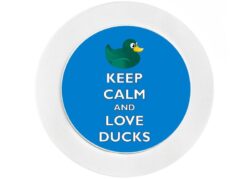 Keep Calm and Love Ducks - Car Tax Disc Permit Window Holder - Reusable