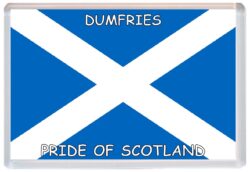 Dumfries - Love Scotland/Scottish Towns & Cities Flag - Jumbo Fridge Magnet Souvenir Gift Present