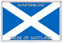 Dunfermline - Love Scotland/Scottish Towns & Cities Flag - Jumbo Fridge Magnet Souvenir Gift Present