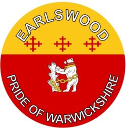 Earlswood - Pride of Warwickshire - TWO PACK - Car Bumper Laptop Window Decal County Flag Sticker