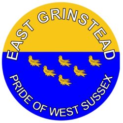 East Grinstead - Pride of West Sussex - TWO PACK - Car Bumper Laptop Window Decal County Flag Sticker