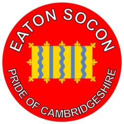 Eaton Soccon - Pride of Cambridgeshire - TWO PACK - Car Bumper Laptop Window Decal County Flag Sticker