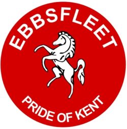 Ebbsfleet - Pride of Kent - TWO PACK - Car Bumper Laptop Window Decal County Flag Sticker