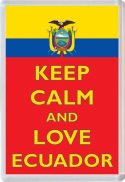 Keep Calm and Love Ecudador - Jumbo Fridge Magnet Souvenir Gift Present