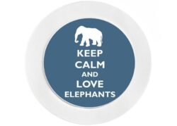 Keep Calm and Love Elephants - Car Tax Disc Permit Window Holder - Reusable