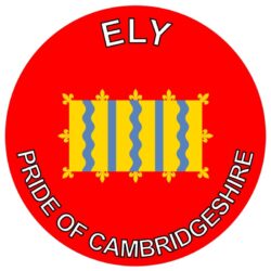 Ely - Pride of Cambridgeshire - TWO PACK - Car Bumper Laptop Window Decal County Flag Sticker