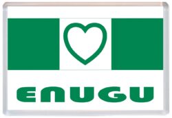 Enugu - Love Nigeria/Nigerian Towns & Cities Flag - Jumbo Fridge Magnet Souvenir Gift Present