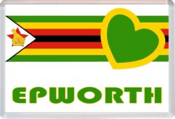 Epworth - Love Zimbabwe/Zimbabwean Towns & Cities Flag - Jumbo Fridge Magnet Souvenir Gift Present