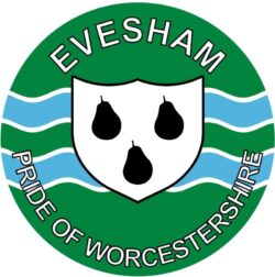 Evesham - Pride of Worcestershire - TWO PACK - Car Bumper Laptop Window Decal County Flag Sticker