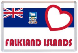 Love Falkland Islands Towns & Cities Flag - Jumbo Fridge Magnet Souvenir Gift Present