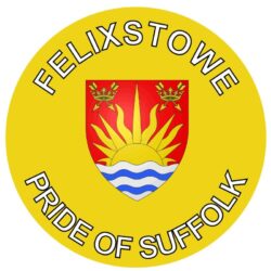 Felixstowe - Pride of Suffolk - TWO PACK - Car Bumper Laptop Window Decal County Flag Sticker