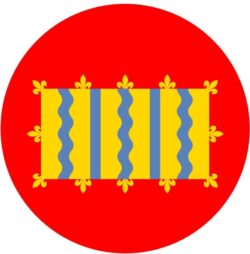Cambridgeshire County Flag - TWO PACK - Car Bumper Laptop Window Decal Sticker