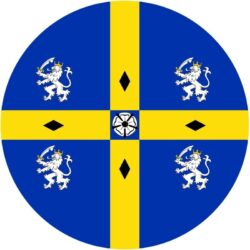 County Durham County Flag - TWO PACK - Car Bumper Laptop Window Decal Sticker