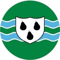 Worcestershire County Flag - TWO PACK - Car Bumper Laptop Window Decal Sticker