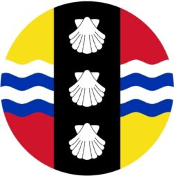 Bedfordshire County Flag - TWO PACK - Car Bumper Laptop Window Decal Sticker