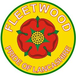 Fleetwood - Pride of Lancashire - TWO PACK - Car Bumper Laptop Window Decal County Flag Sticker