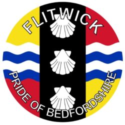 Flitwick - Pride of Bedfordshire - TWO PACK - Car Bumper Laptop Window Decal County Flag Sticker