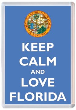 Keep Calm and Love Florida - Jumbo Fridge Magnet Souvenir Gift Present