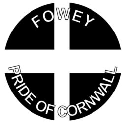 Fowey - Pride of Cornwall - TWO PACK - Car Bumper Laptop Window Decal County Flag Sticker