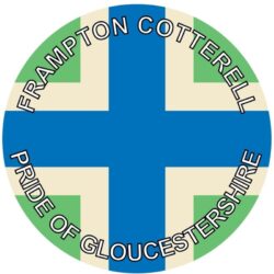 Frampton Cotterell - Pride of Gloucestershire - TWO PACK - Car Bumper Laptop Window Decal County Flag Sticker