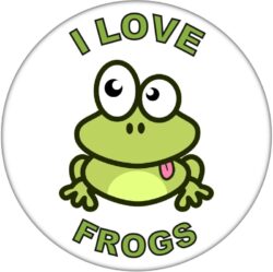 I Love Frogs - 59mm Badge/Badges Fun Gift Present