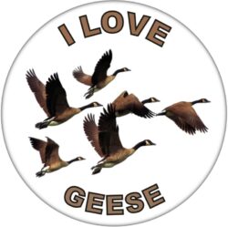 I Love Geese - 59mm Badge/Badges Fun Gift Present