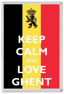 Keep Calm and Love Ghent - Jumbo Fridge Magnet Souvenir Gift Present