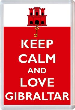 Keep Calm and Love Gibraltar - Jumbo Fridge Magnet Souvenir Gift Present