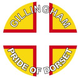 Gillingham - Pride of Dorset - TWO PACK - Car Bumper Laptop Window Decal County Flag Sticker