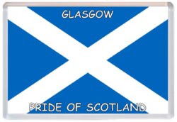 Glasgow - Love Scotland/Scottish Towns & Cities Flag - Jumbo Fridge Magnet Souvenir Gift Present