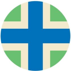 Gloucestershire County Flag - TWO PACK - Car Bumper Laptop Window Decal Sticker