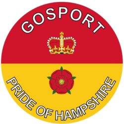 Gosport - Pride of Hampshire - TWO PACK - Car Bumper Laptop Window Decal County Flag Sticker