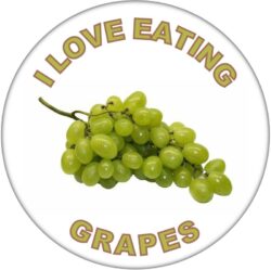 I Love Eating Grapes - 59mm Badge/Badges Fun Gift Present