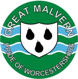 Great Malvern - Pride of Worcestershire - TWO PACK - Car Bumper Laptop Window Decal County Flag Sticker