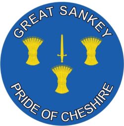 Great Sankey - Pride of Cheshire - TWO PACK - Car Bumper Laptop Window Decal County Flag Sticker