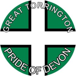 Great Torrington - Pride of Devon - TWO PACK - Car Bumper Laptop Window Decal County Flag Sticker