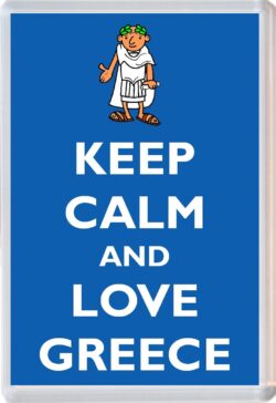 Keep Calm and Love Greece - Jumbo Fridge Magnet Souvenir Gift Present