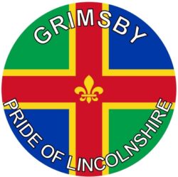 Grimsby - Pride of Lincolnshire - TWO PACK - Car Bumper Laptop Window Decal County Flag Sticker