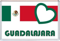 Guadalajara - Love Mexico/Mexican Towns & Cities Flag - Jumbo Fridge Magnet Souvenir Gift Present