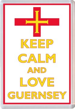 Keep Calm and Love Guernsey - Jumbo Fridge Magnet Souvenir Gift Present