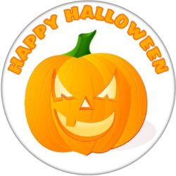 Happy Halloween - 59mm Badge/Badges Gift Present Pumpkin Statement