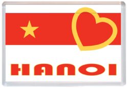 Hanoi - Love Vietnam/Vietnamese Towns & Cities Flag - Jumbo Fridge Magnet Souvenir Gift Present