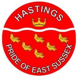 Hastings - Pride of East Sussex - TWO PACK - Car Bumper Laptop Window Decal County Flag Sticker