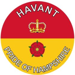 Havant - Pride of Hampshire - TWO PACK - Car Bumper Laptop Window Decal County Flag Sticker