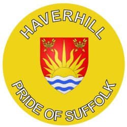 Haverhill - Pride of Suffolk - TWO PACK - Car Bumper Laptop Window Decal County Flag Sticker